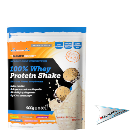 Named-100% WHEY PROTEIN SHAKE (Conf. 900 gr)   Cookie & Cream  